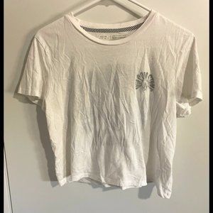 Volcom inside out crop tee, White, Size M